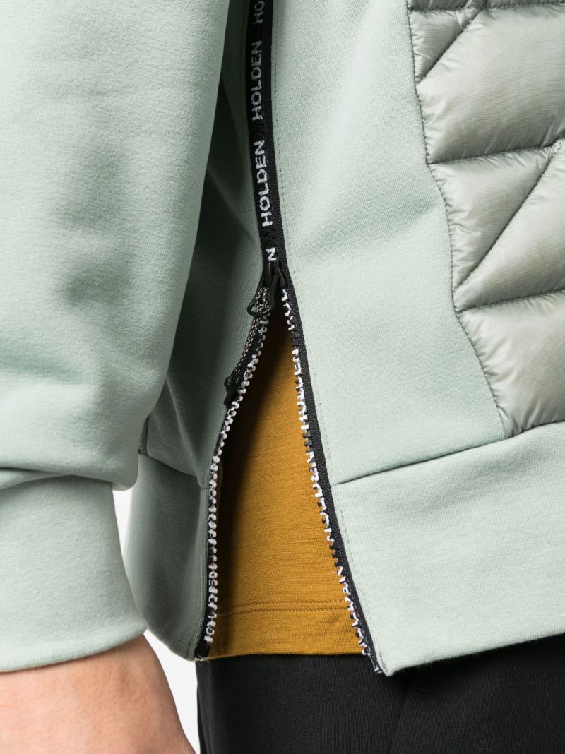 Green Padded Down Sweatshirt