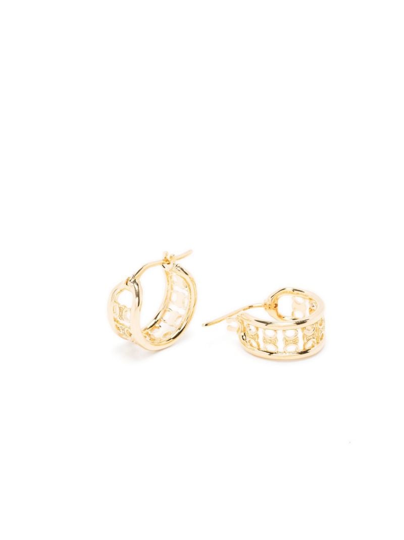 Gold-tone Maillon Triomphe Hoop Earrings