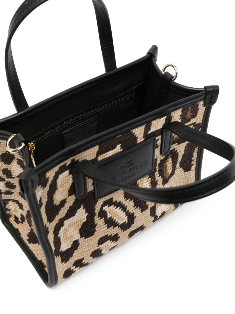 Neutral Cheetah Print Mini Tote Bag
