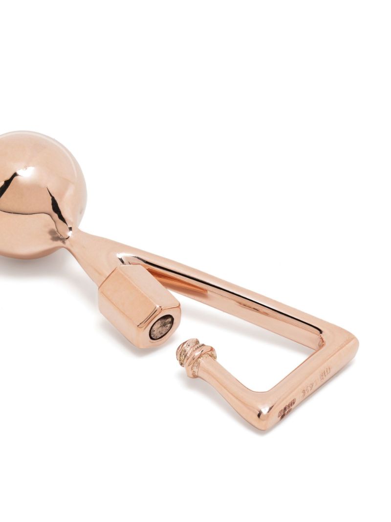 14k Rose Gold Exclamation Point Lock Charm
