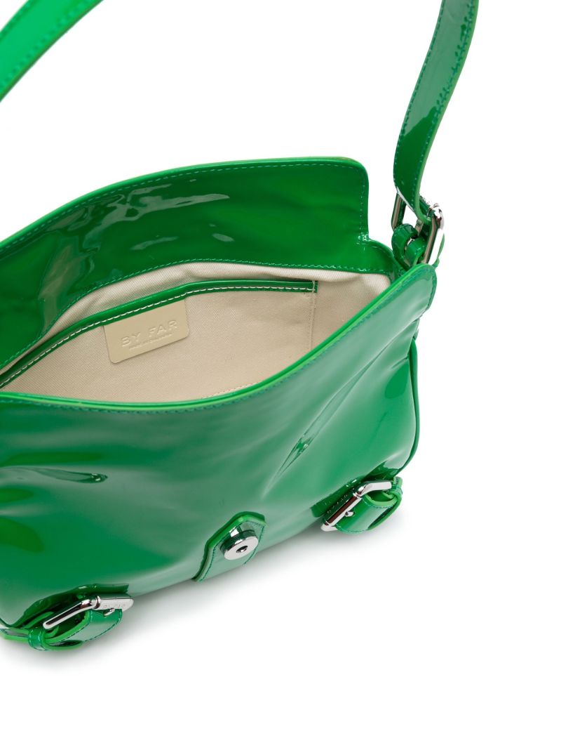 Green Murphy Patent Leather Shoulder Bag