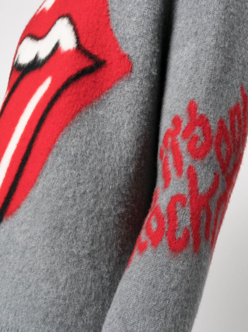 X the Rolling Stones Grey Tongue & Lips Sweater