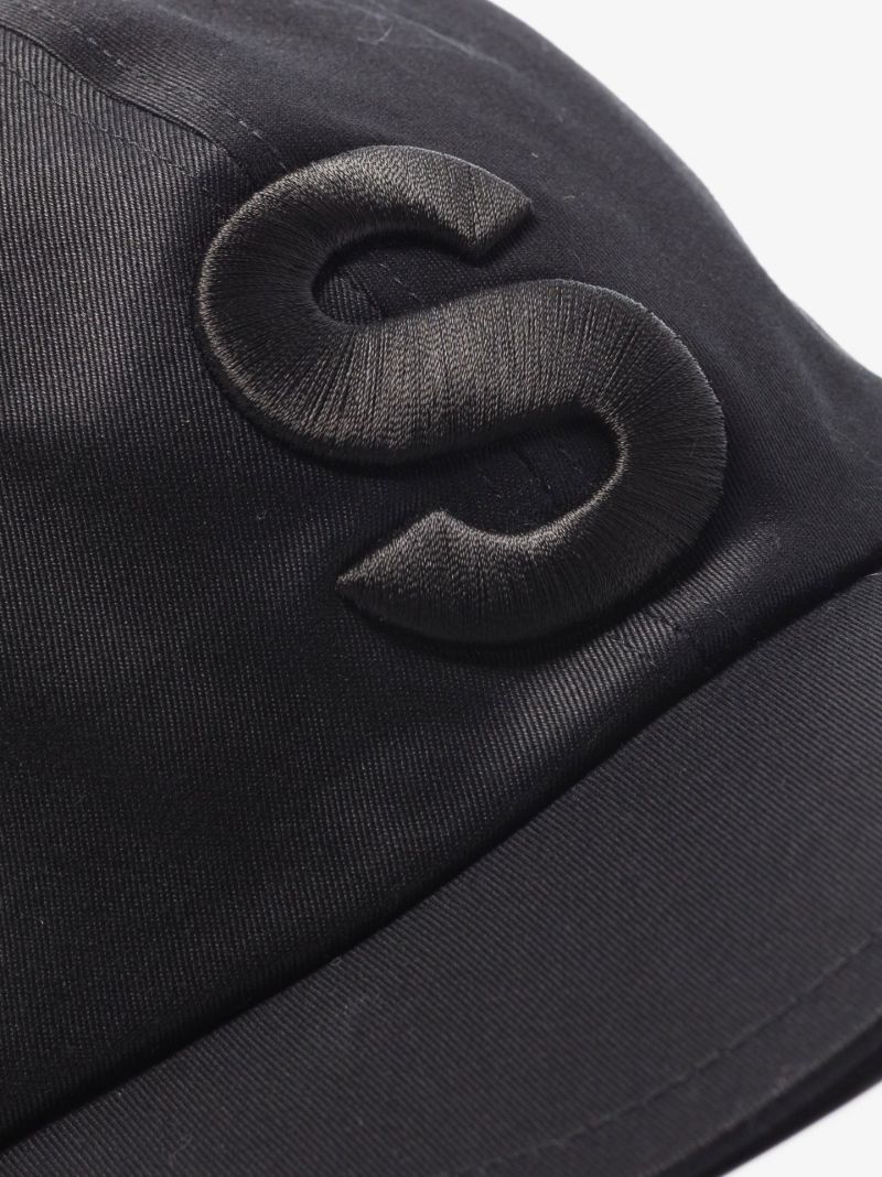 Black S Logo Baseball Cap