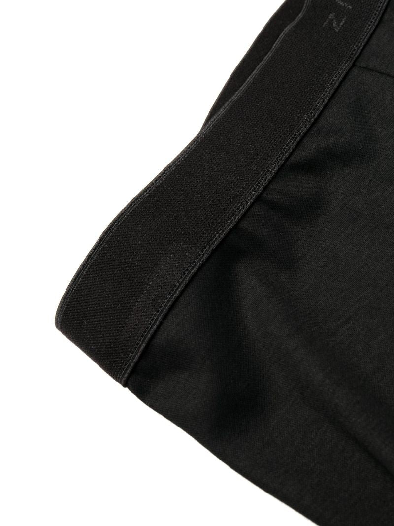 Black Cotton Boxer Briefs