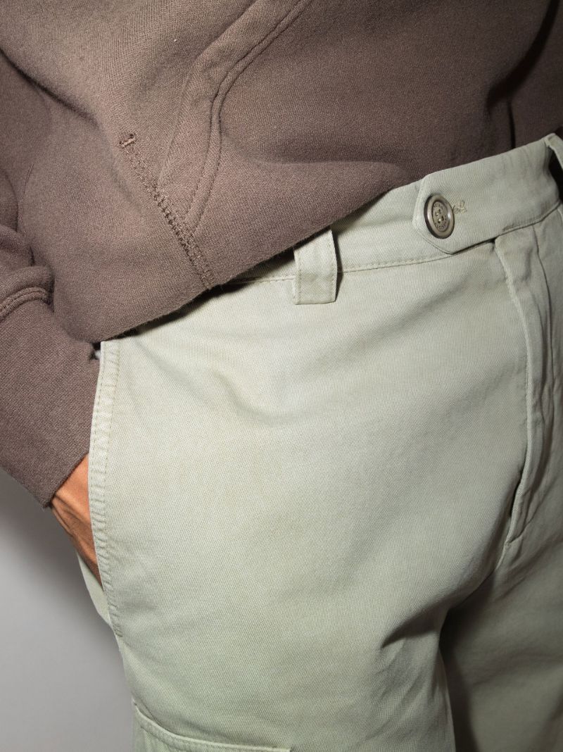 Neutral Multi-pocket Straight Leg Trousers