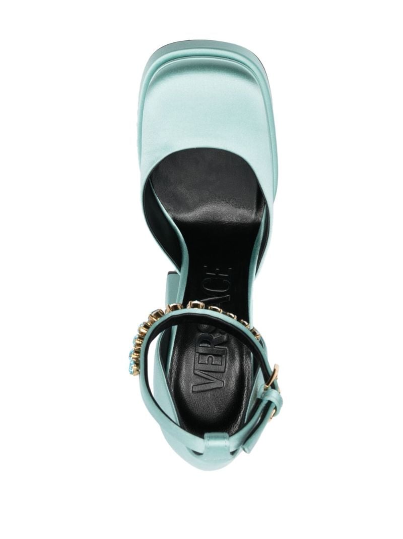 Blue Medusa Aevitas 155 Platform Satin Pumps