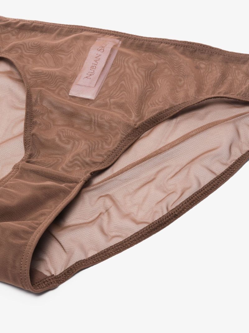 Brown Tulle Thong Set