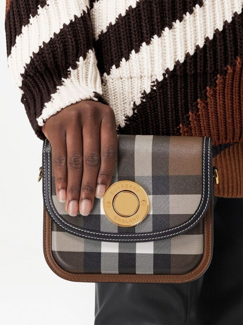 Brown Check Elizabeth Small Cross Body Bag