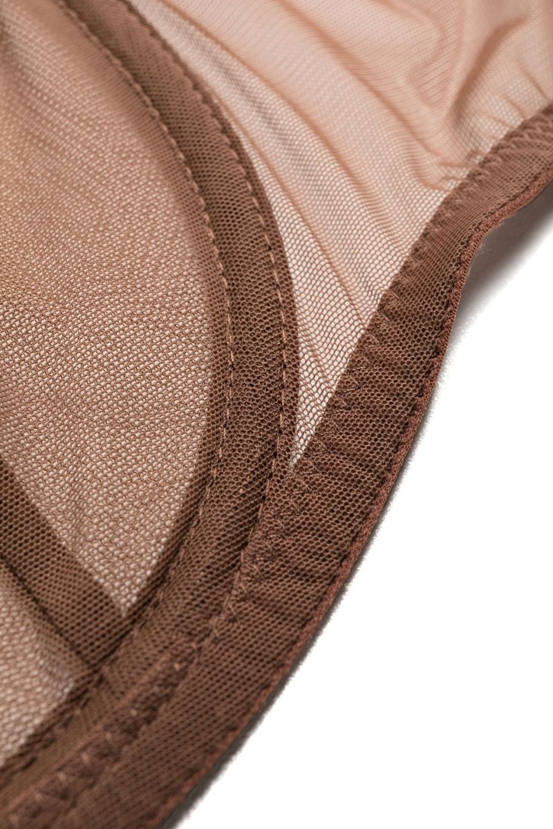 Brown Fuller Bust Tulle Bra