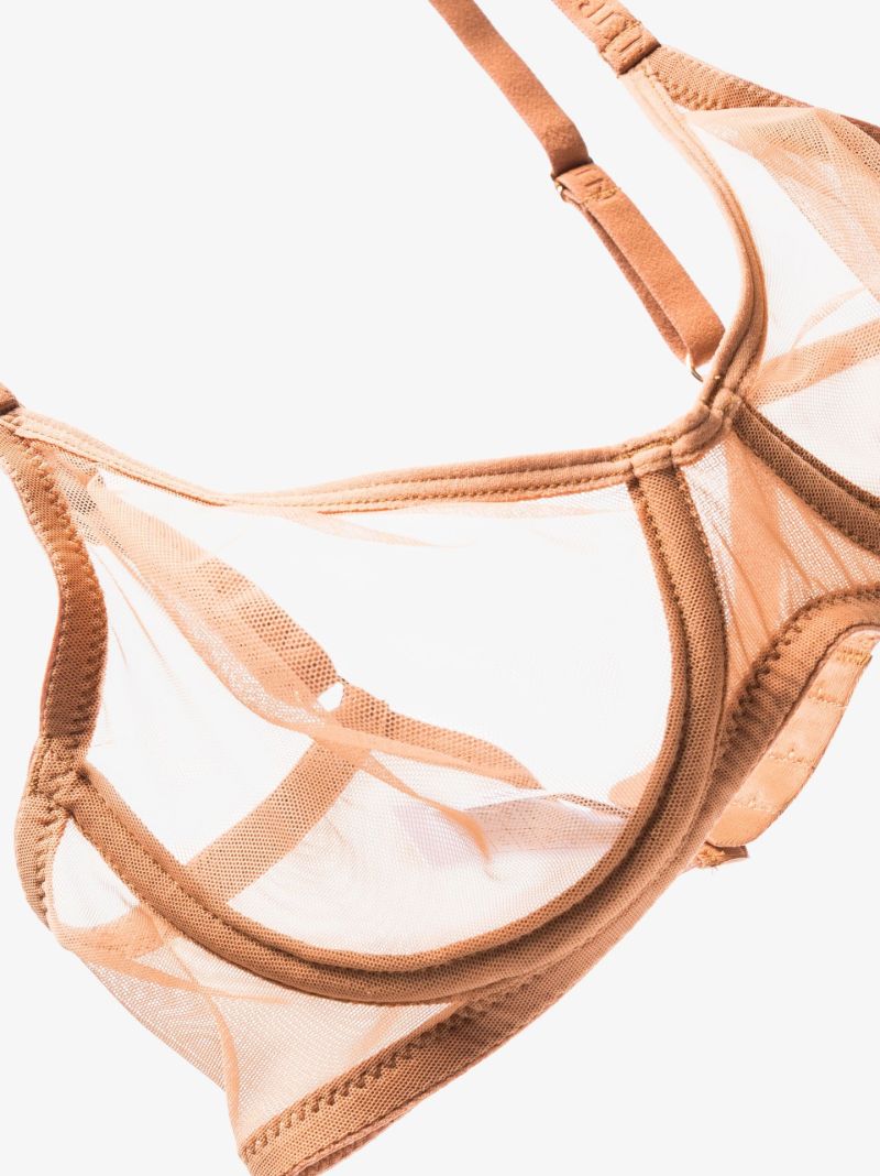 Neutral Tulle Underwire Bra