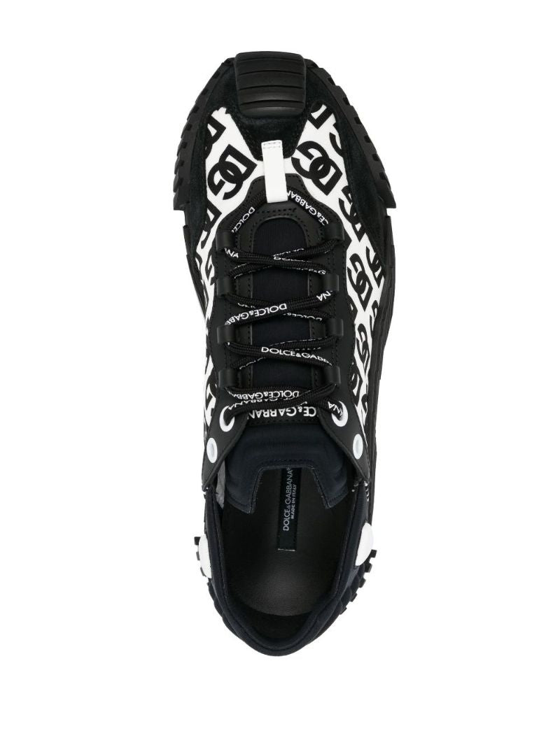 Black Ns1 Low-top Monogram Sneakers