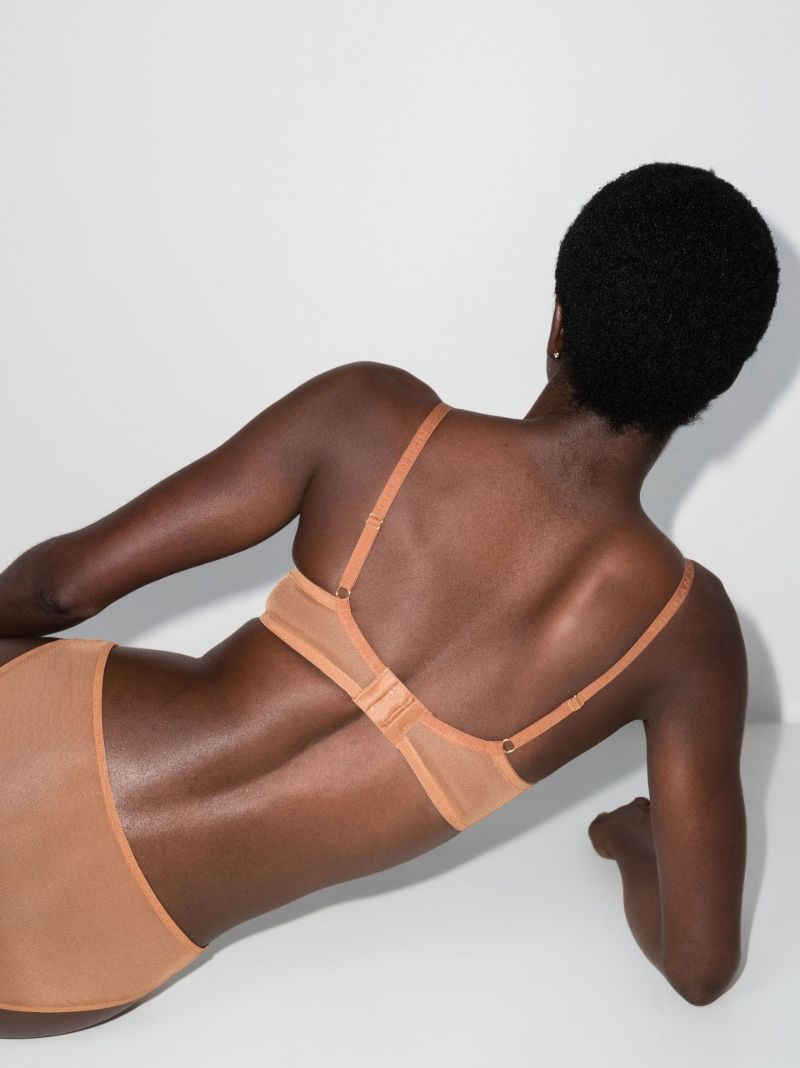 Brown Tulle Underwired Bra