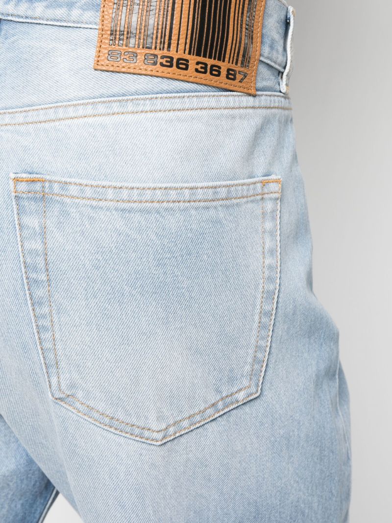Blue Mid-rise Straight-leg Jeans