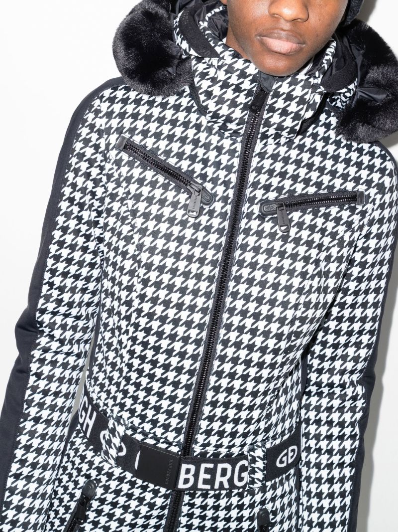 Black France Houndstooth Ski Suit