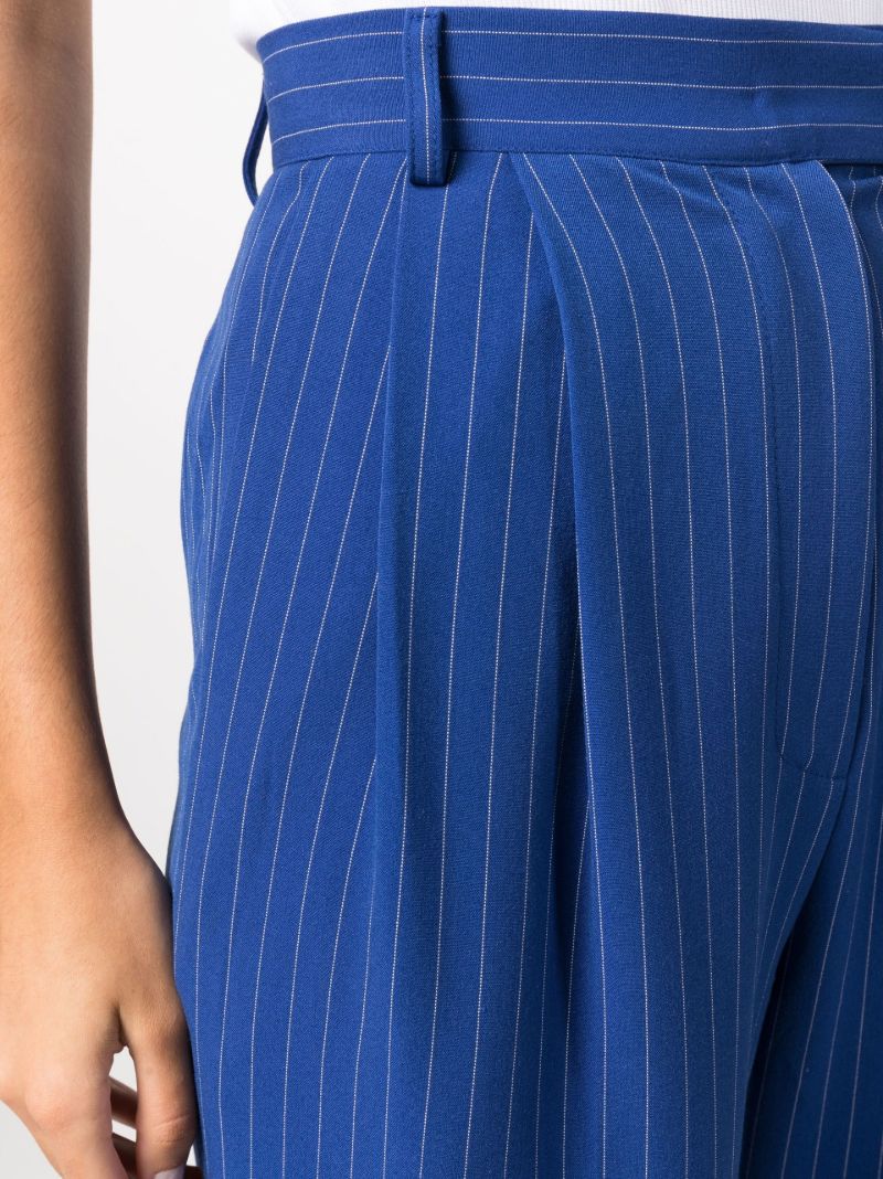 Blue Bea Pinstripe Straight-leg Trousers