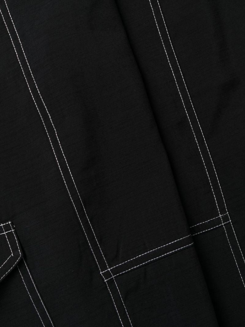 Black Paperbag Waist Cargo Trousers