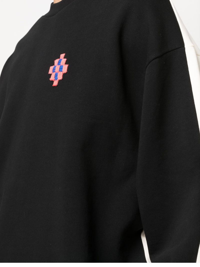 Black Cross Patch Comfort Cotton Sweatshirt
