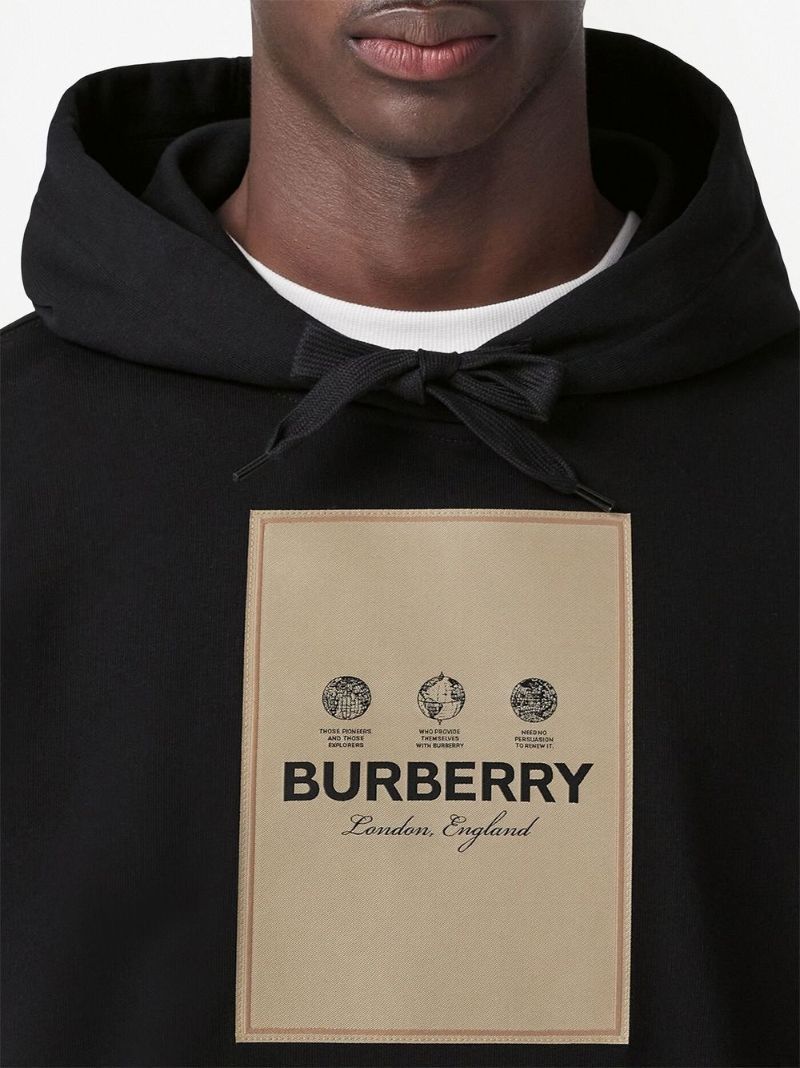Black Label AppliquÃ_x0083_© Cotton Hoodie