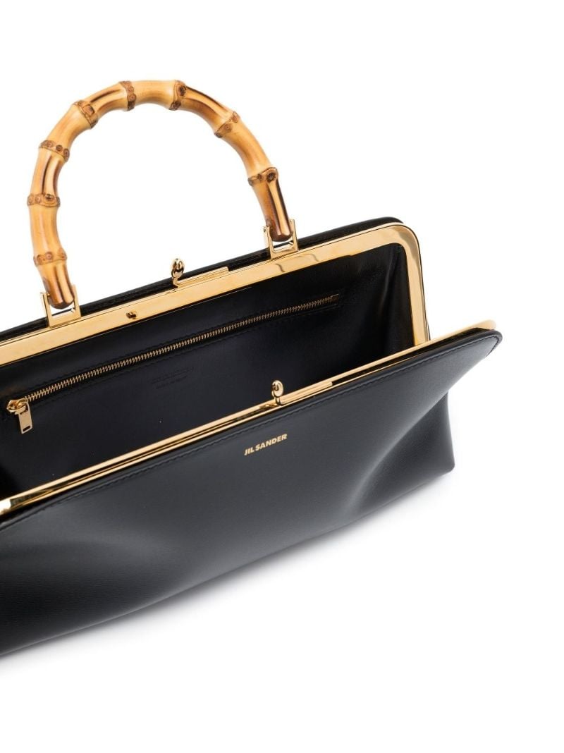 Black Goji Mini Leather Tote Bag