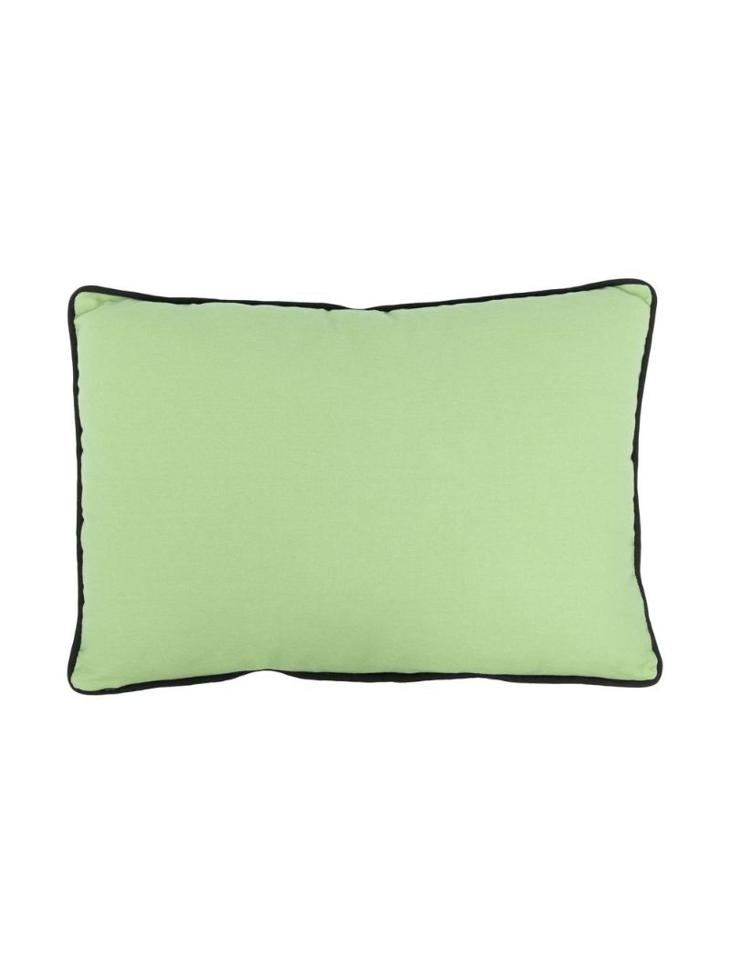 X Browns Green Embroidered Eye Cushion