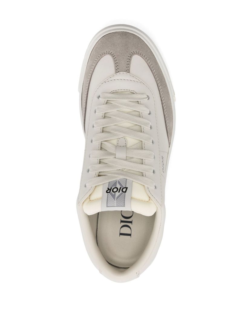 White B22 Lace-up Leather Sneakers