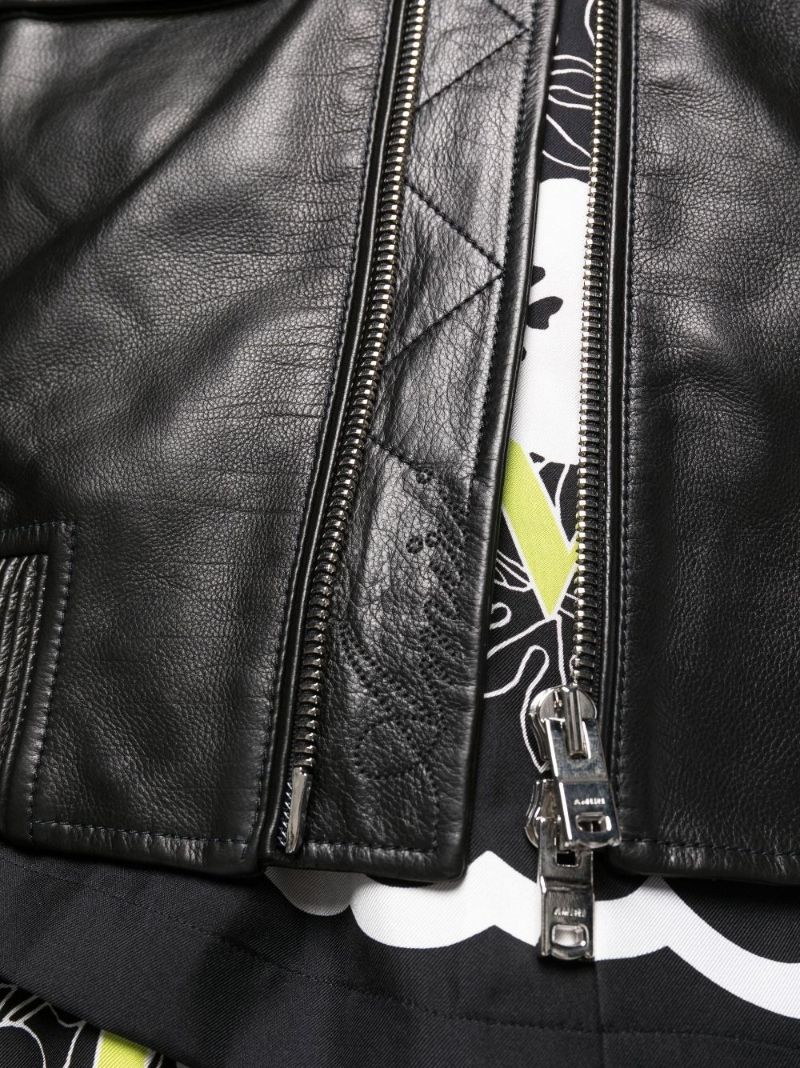 Classic Collar Leather Jacket
