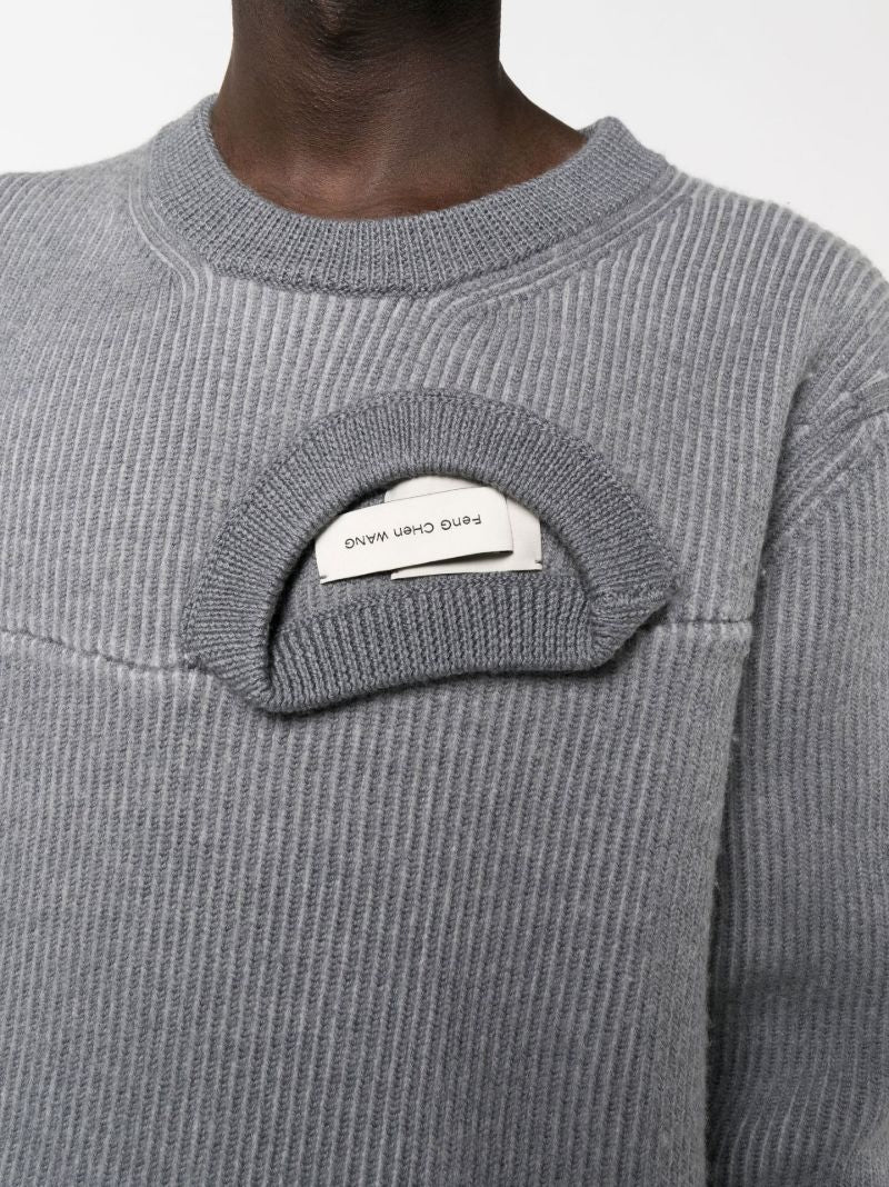 Grey 2-in-1 Wool Sweater
