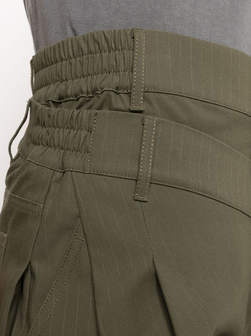Green Double Waistband Trousers