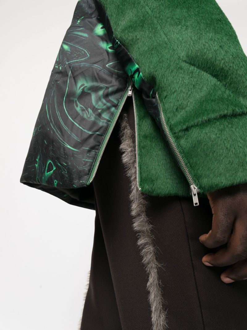 Green Graphic Print Sweater