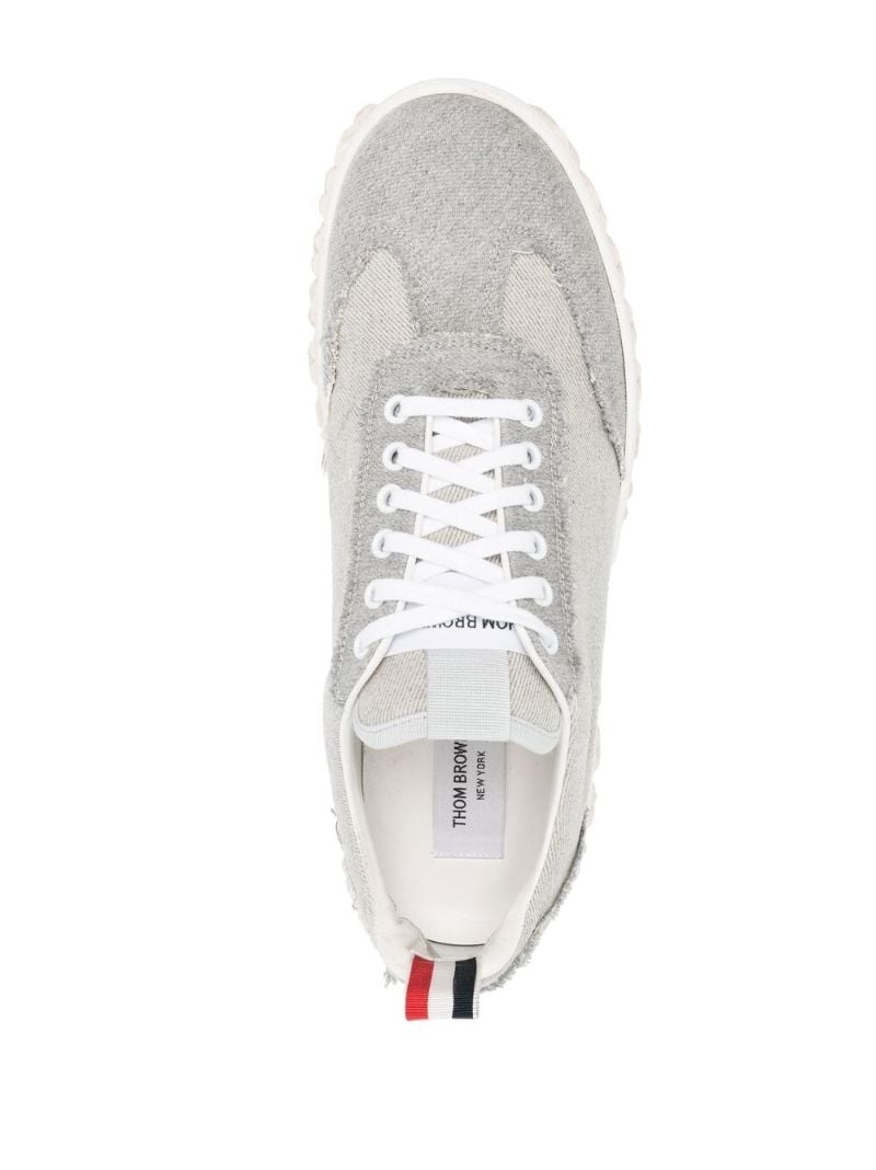 Grey Frayed Sneakers
