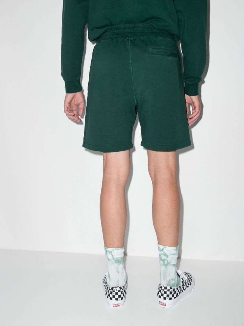 Green Jimmy Logo-embroidered Cotton Track Shorts