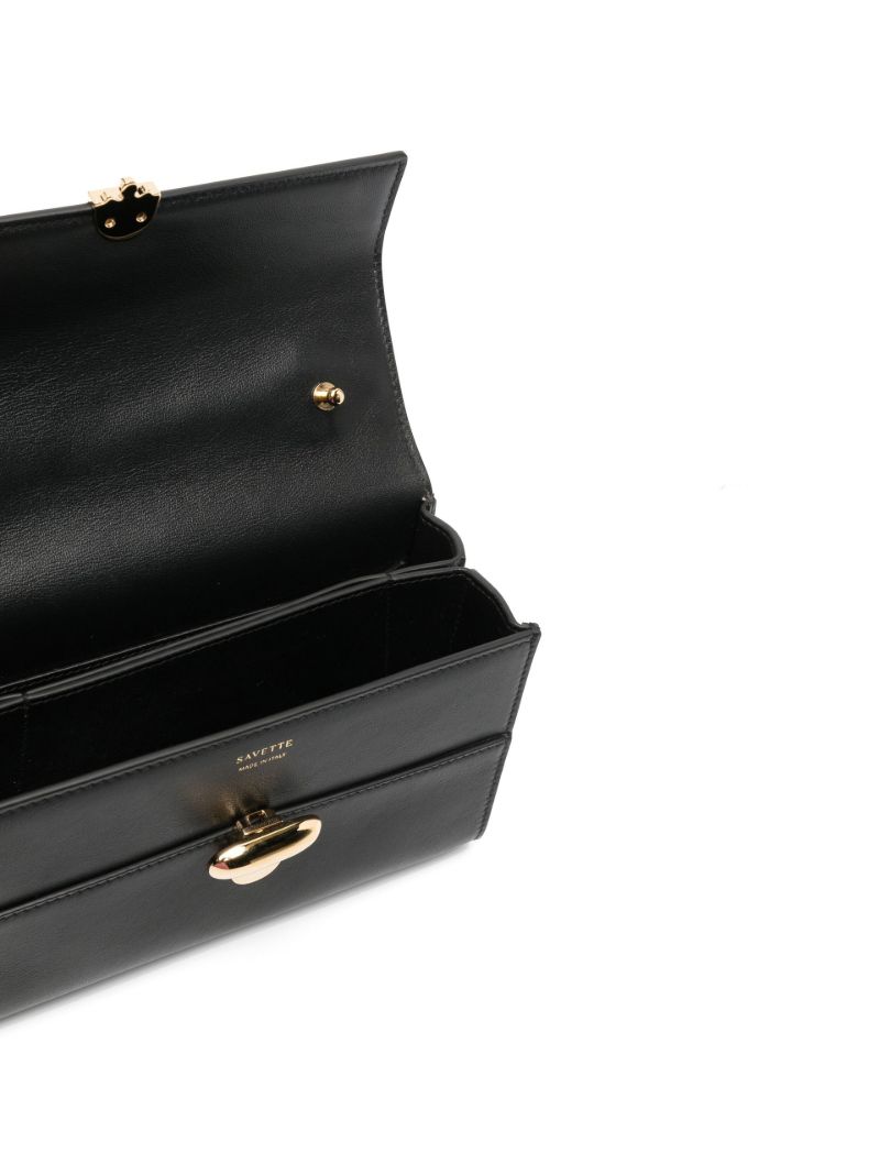 Black Symmetry 19 Leather Shoulder Bag