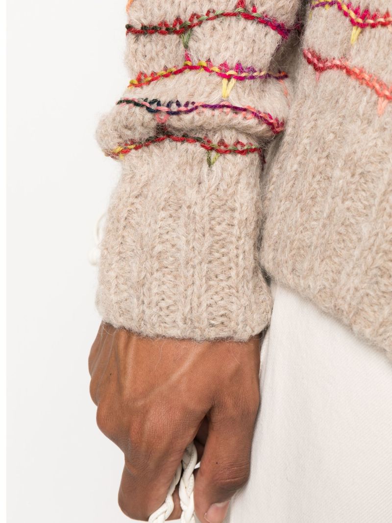 Brown Cloud Spacedye Knitted Cardigan