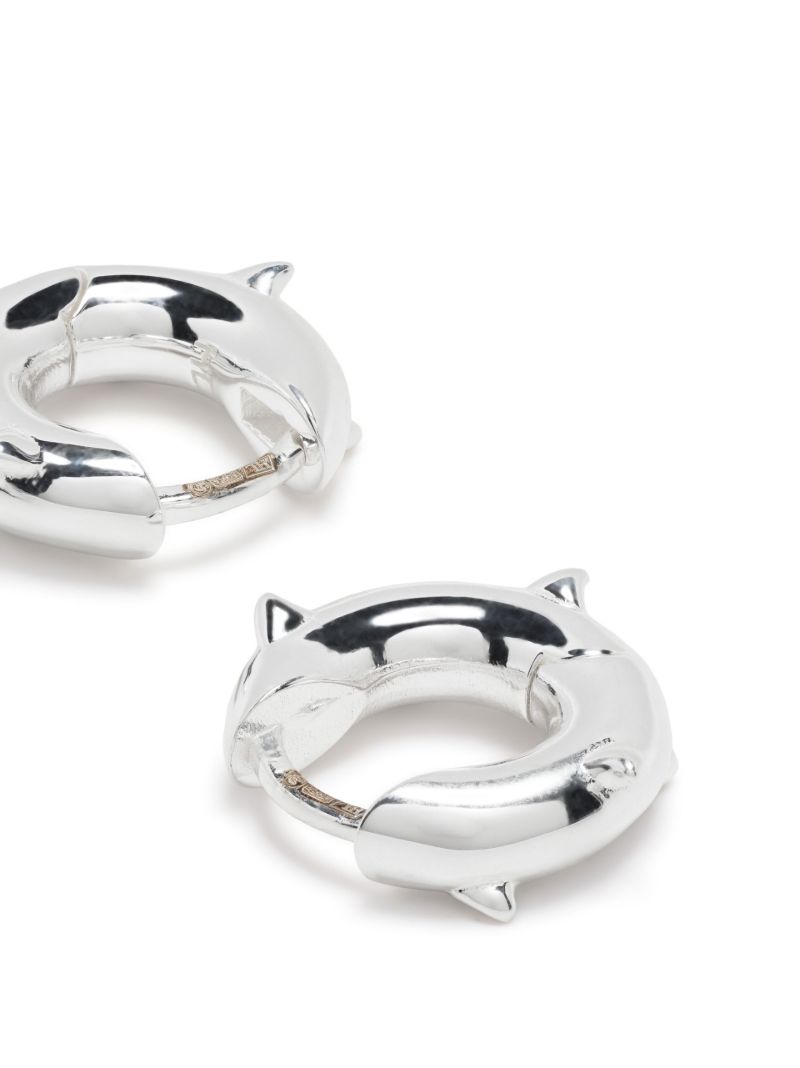 Sterling Silver Thorn Hoop Earrings