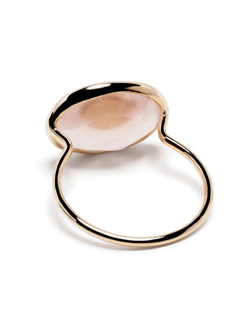 9k Yellow Gold Souad Quartz and Diamond Ring