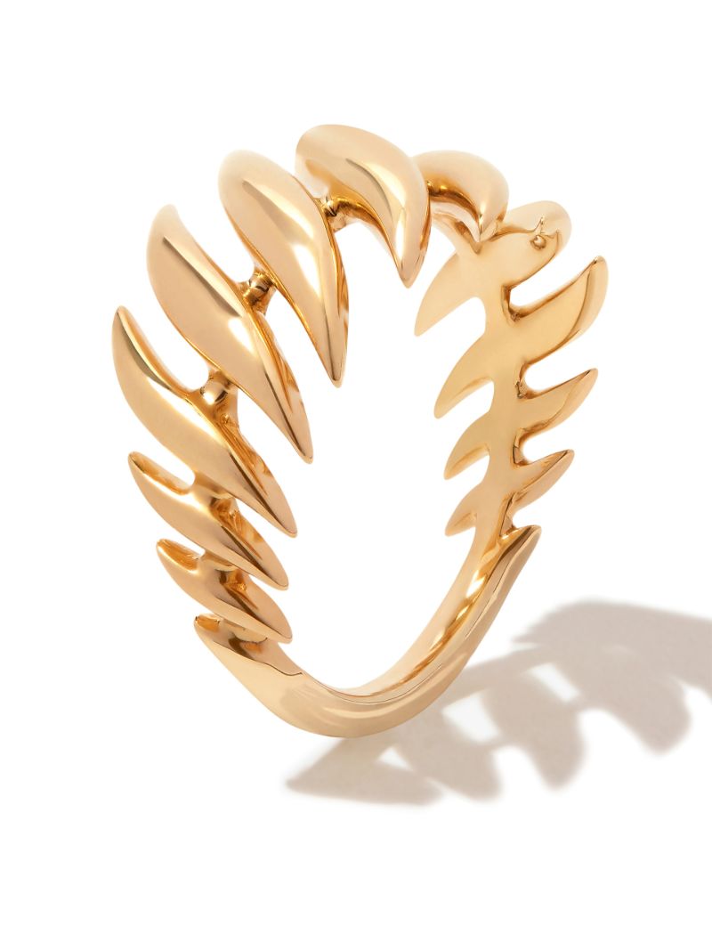 18k Yellow Gold Flame Small Ring