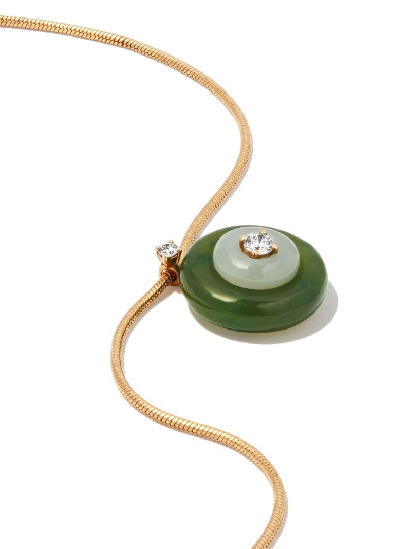 18k Yellow Gold Signal Pendant Necklace