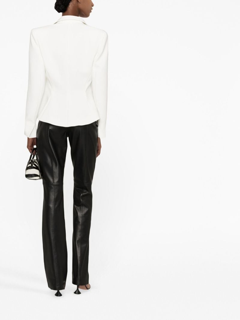White Peplum Waist Blazer