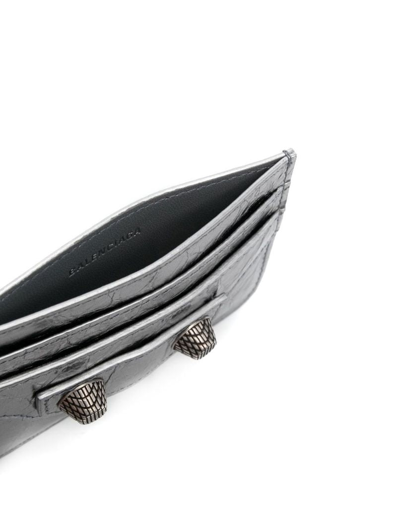 Silver Le Cagole Leather Card Holder