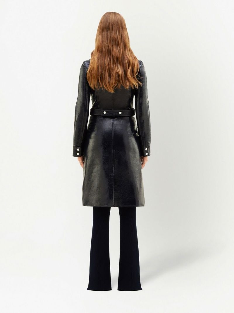 Black Reedition Vinyl Trench Coat