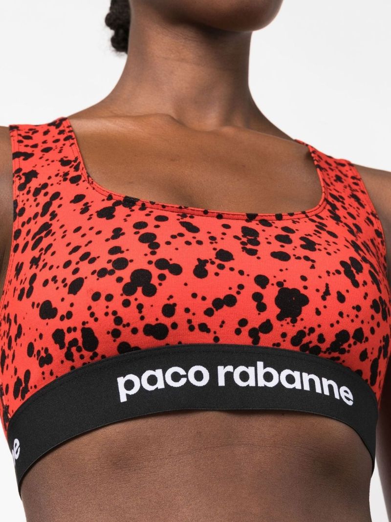 Red Bodyline Printed Sports Bra