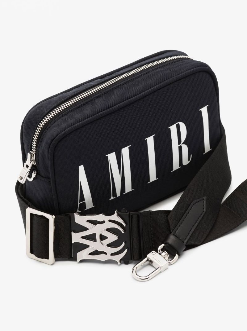 Black Logo Print Camera Bag