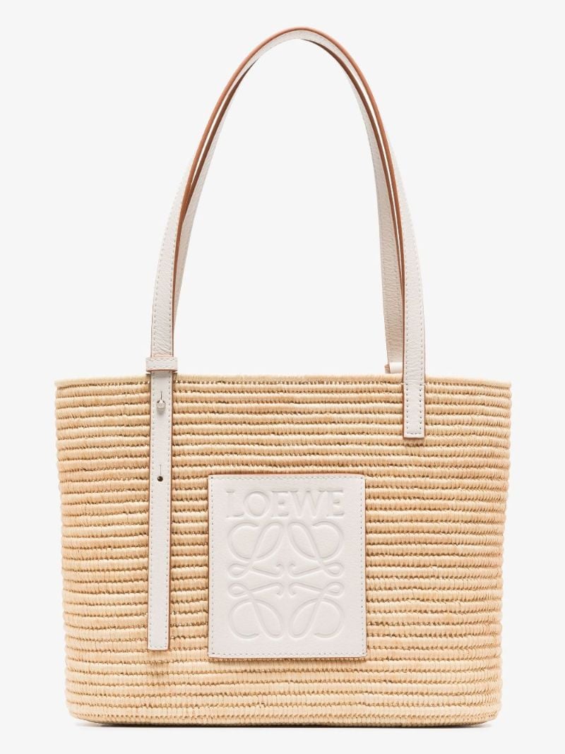 Neutral Raffia Tote Bag