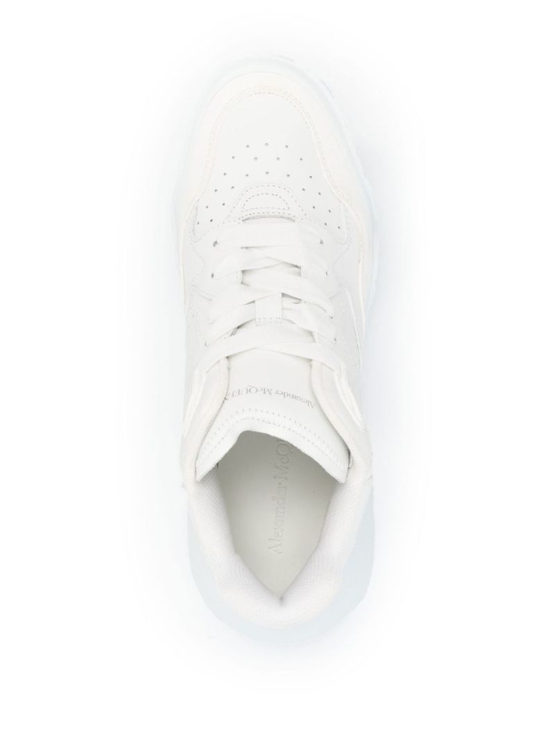 White High-top Court Sneakers