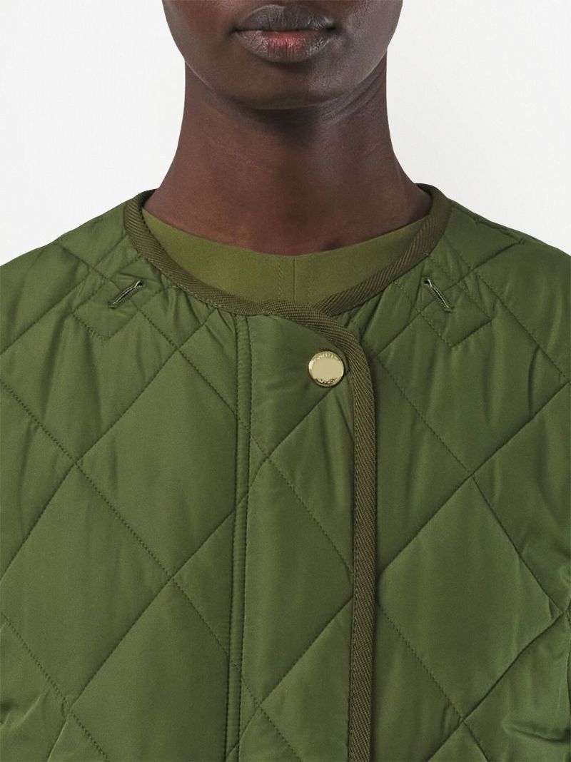 Green Parkgate Quilted Parka Coat