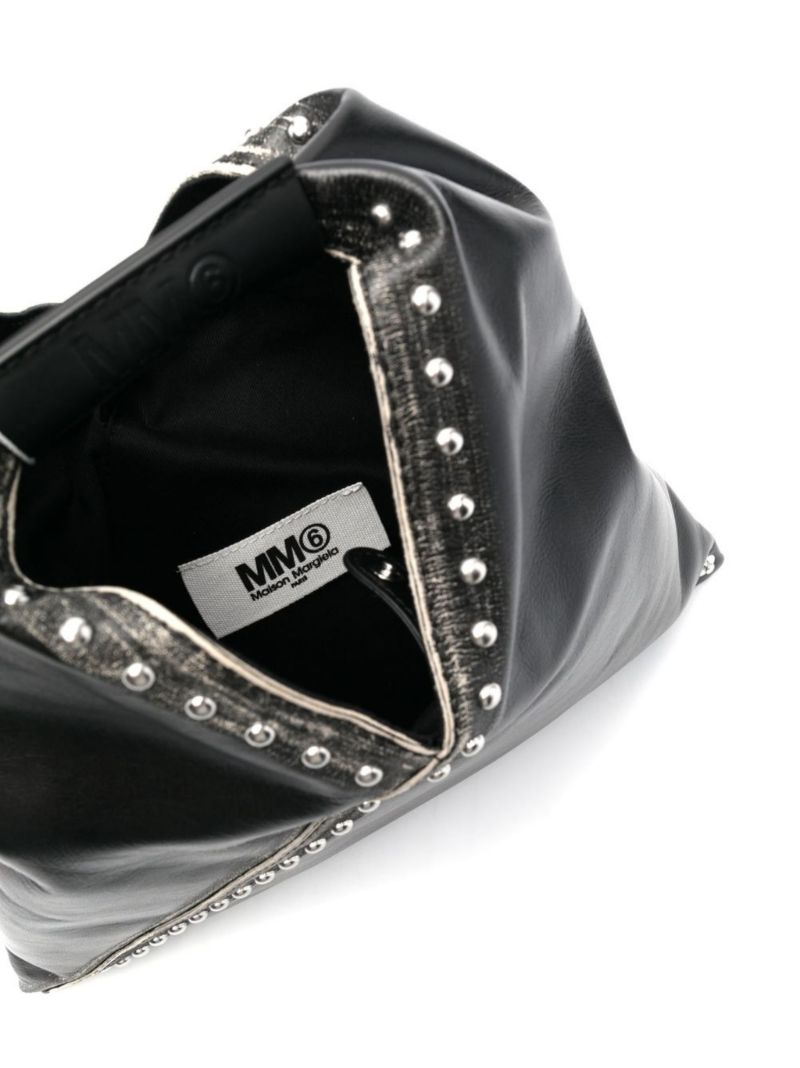 Black Mini Japanese Studded Leather Tote Bag