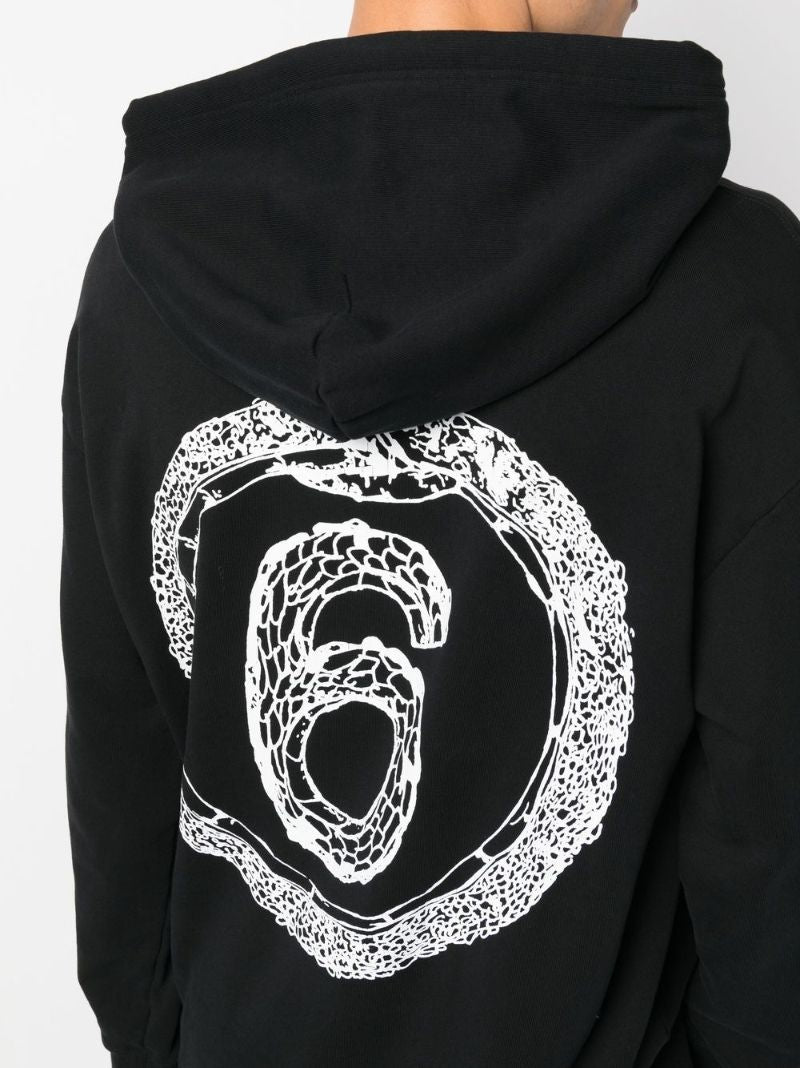 Black Graphic Print Hoodie