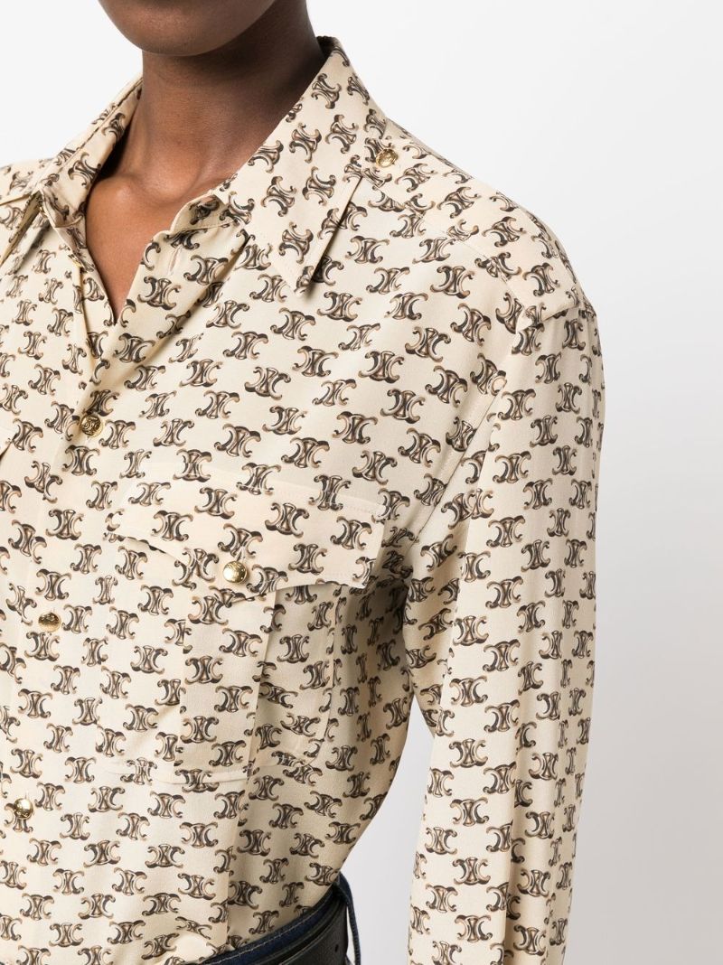 Neutral Triomphe Print Shirt