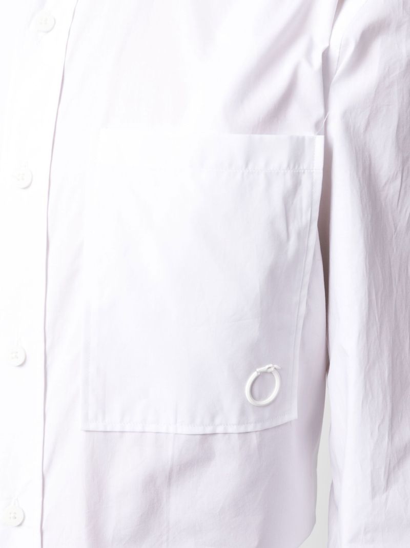 White Long-sleeved Cotton Shirt