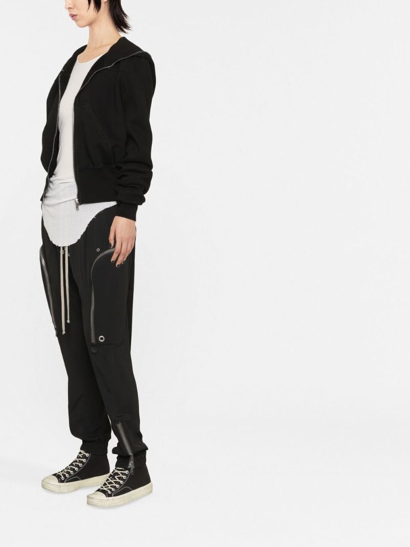 Black Gimp Cotton Hoodie